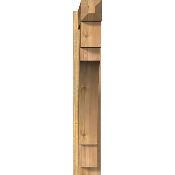 Merced Craftsman Rough Sawn Outlooker, Western Red Cedar, 6W X 30D X 36H